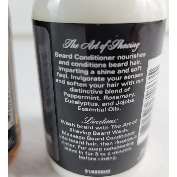 The Art of Shaving Set Peppermint Beard Wash Conditioner Oil Shaving Cream Brush - Picture 5 of 14